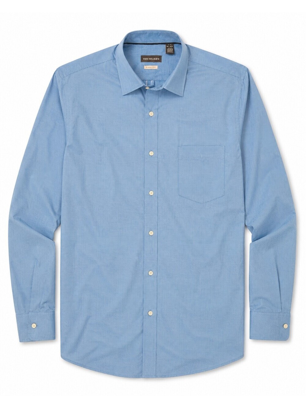 Van Heusen Classic Fit Light Blue Men's Button Up Shirt Size L 16-16.5
